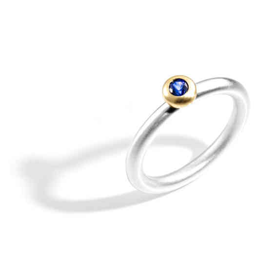2048 Blue Sapphire Halo Ring