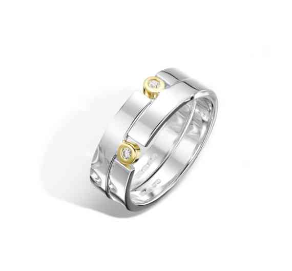Double Puzzle Ring Polished