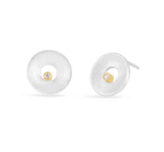 Concave Diamond Earrings
