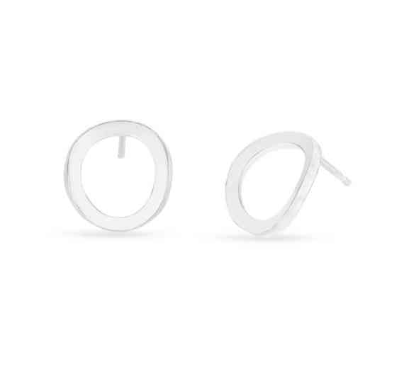 Curved Circle Earrings