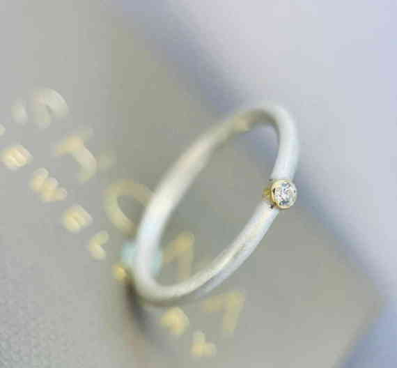 Diamond Round Stacking Ring