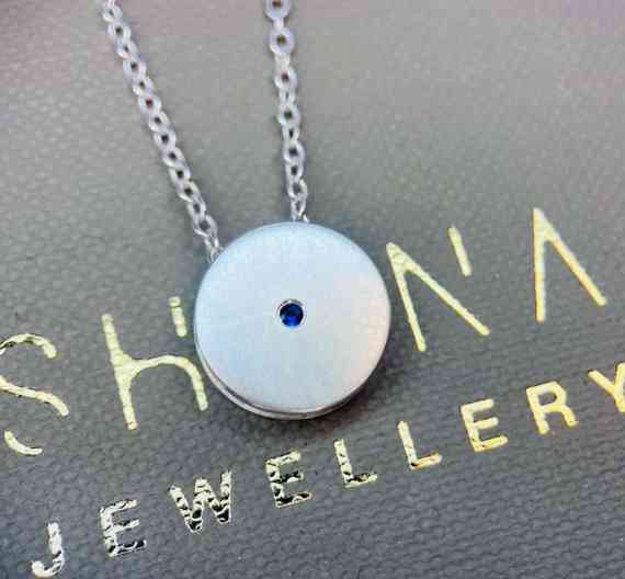 Sapphire Circle Necklace