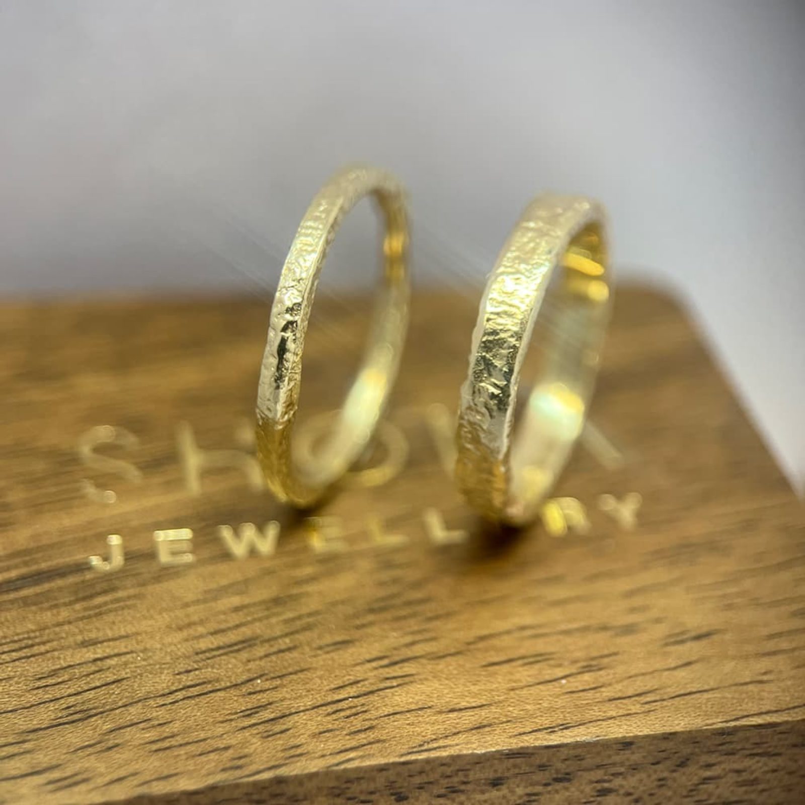 Gold Molten Rings Group Slim Gold Molten Rings Group Slim