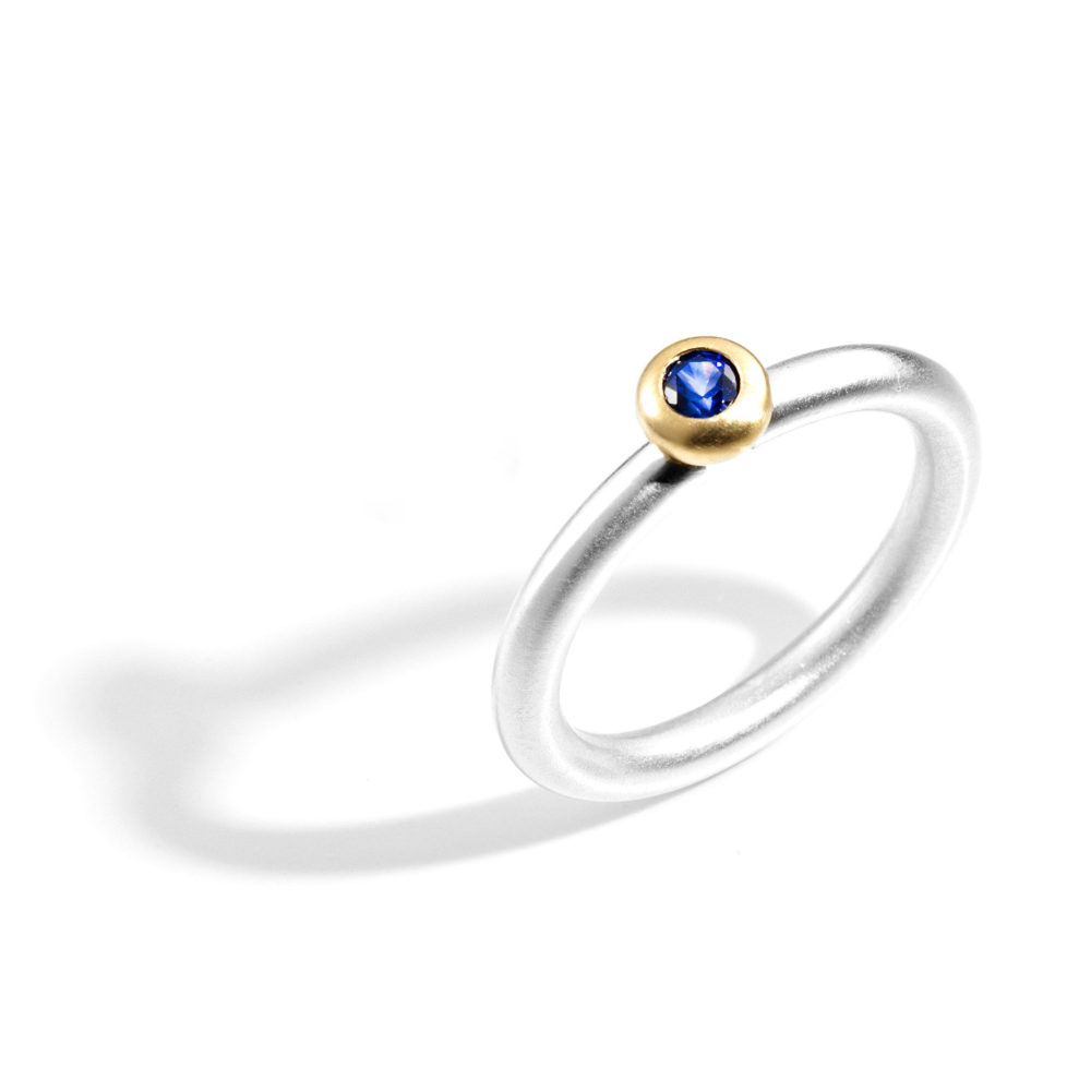 2048 Blue Sapphire Halo Ring