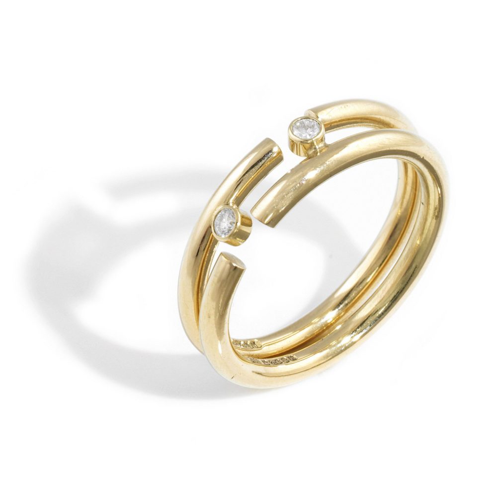 Gold Round Puzzle Ring