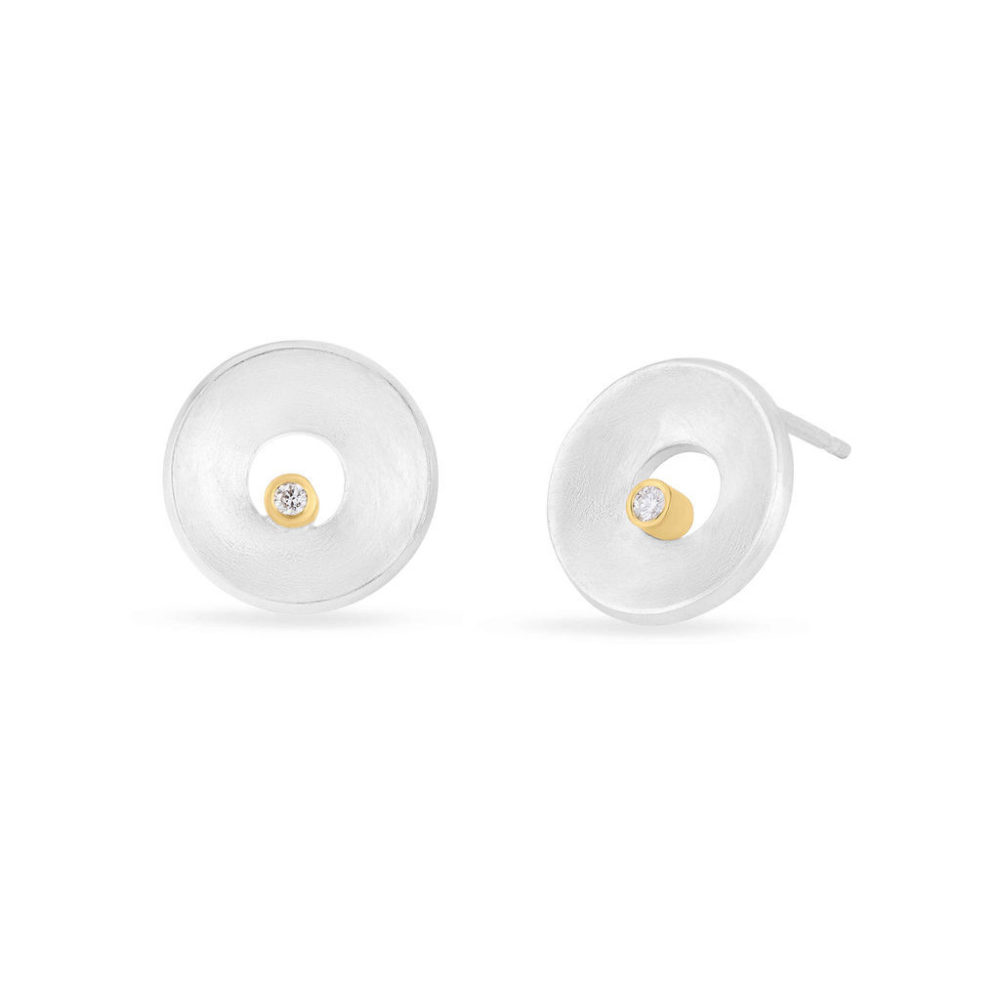 Concave Diamond Earrings