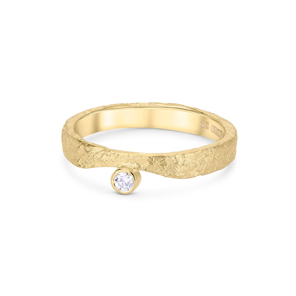 Diamond Gold Rise Ring Supporting Diamond Gold Rise Ring Supporting