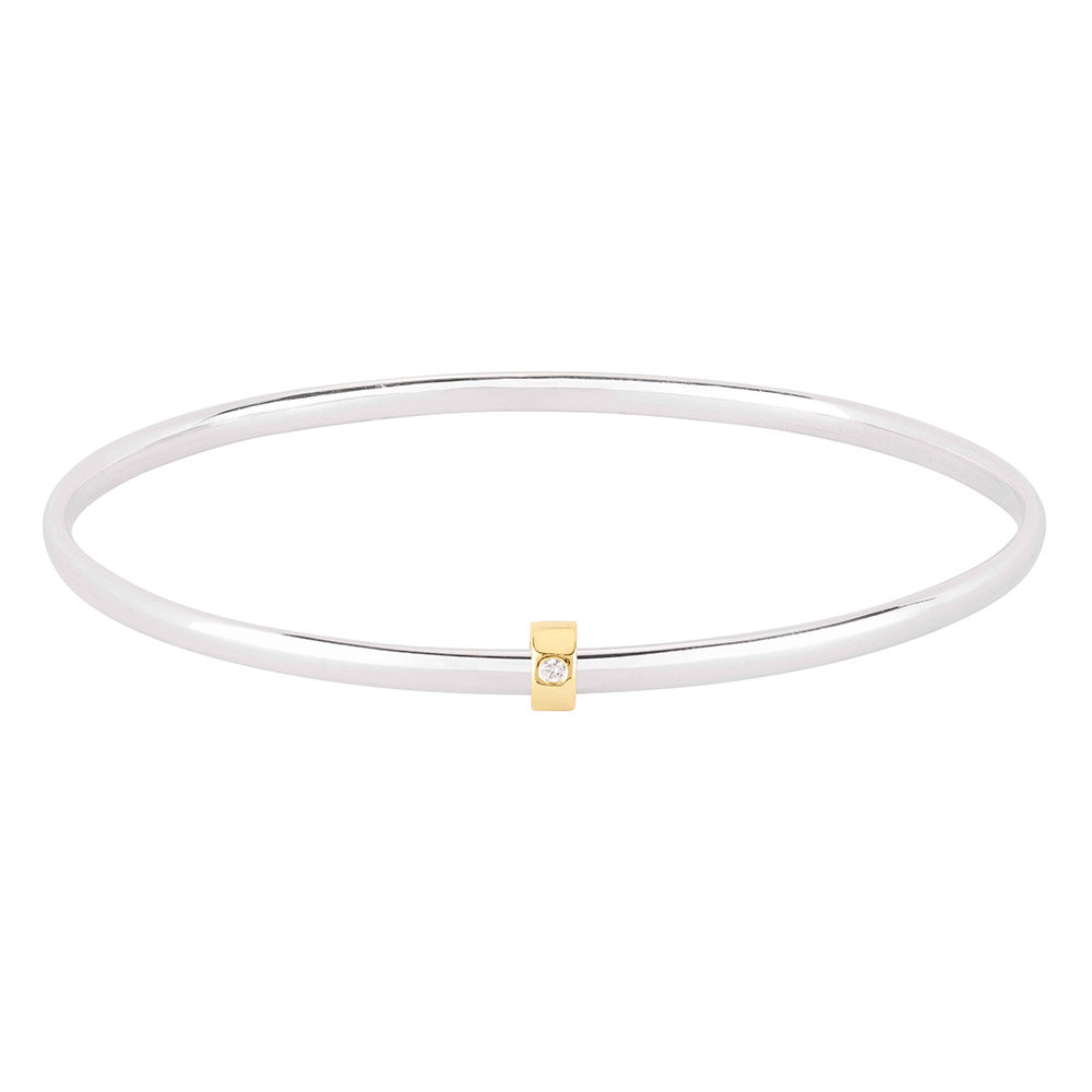 Diamond Oval Spinning Bangle