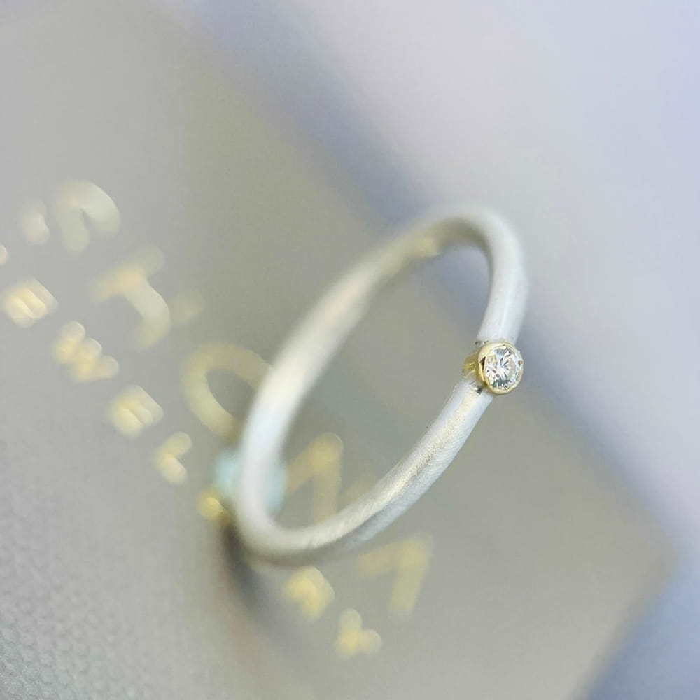 Diamond Round Stacking Ring
