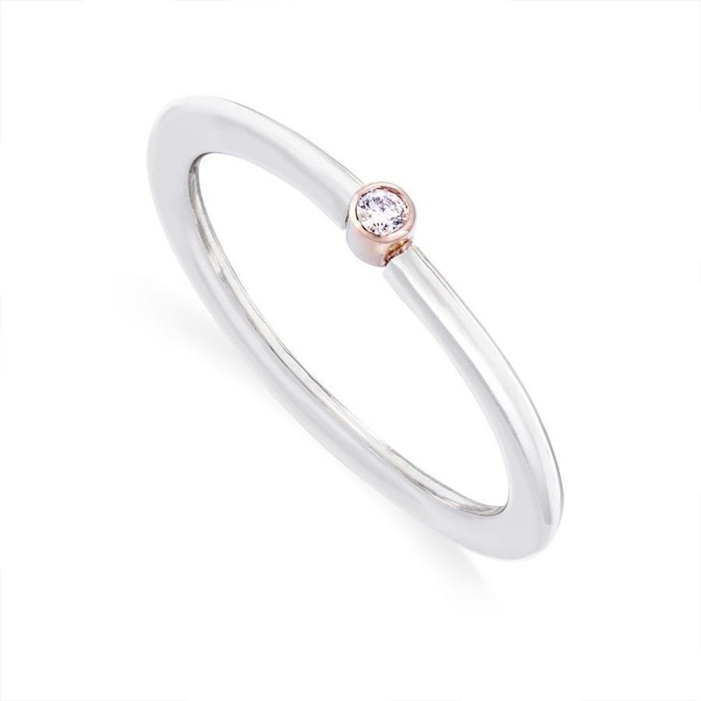 White gold diamond stacking on sale ring