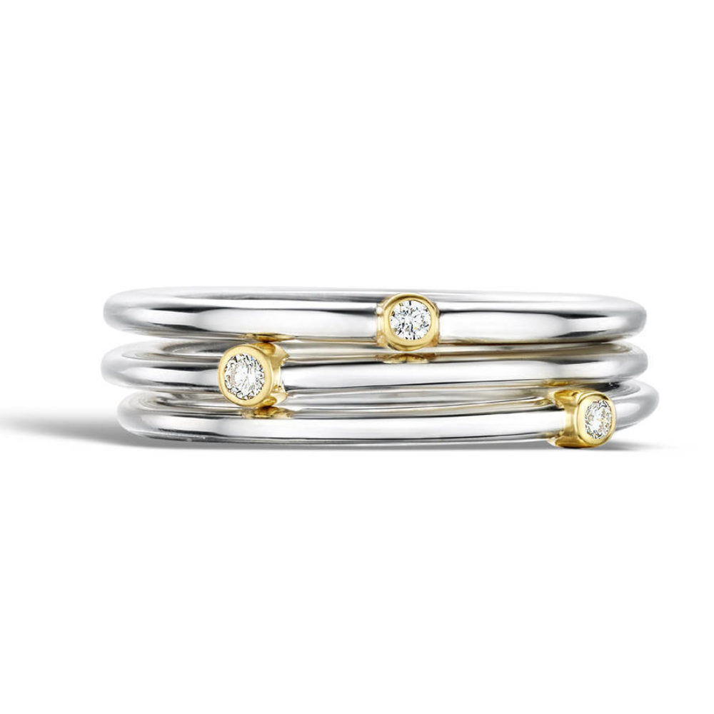 Diamond Stacking Rings Multiple