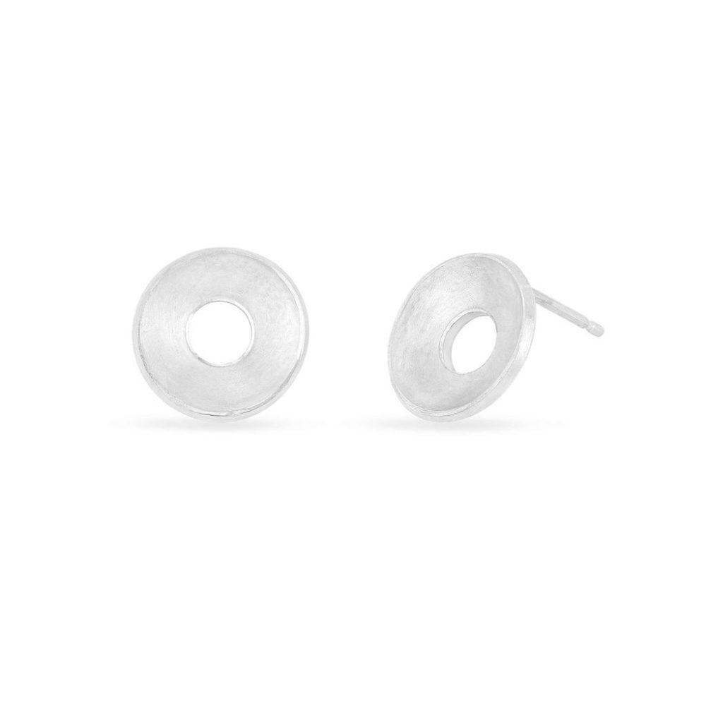 Domed Circle Earrings