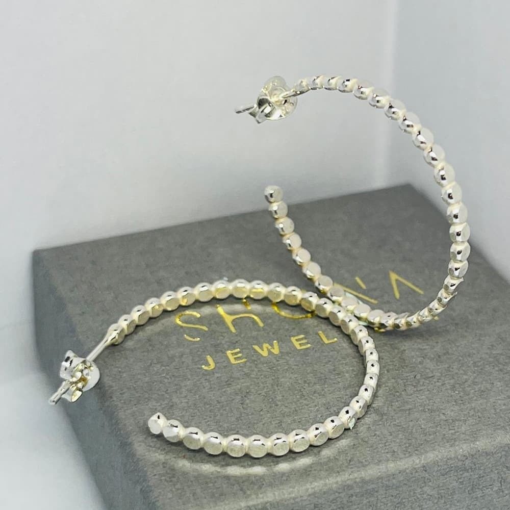 Dotted Hoop Earrings