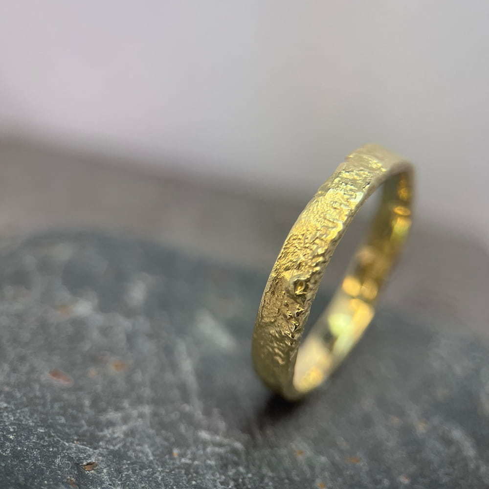 Gold Molten Ring Wide Sup Gold Molten Ring Wide Sup