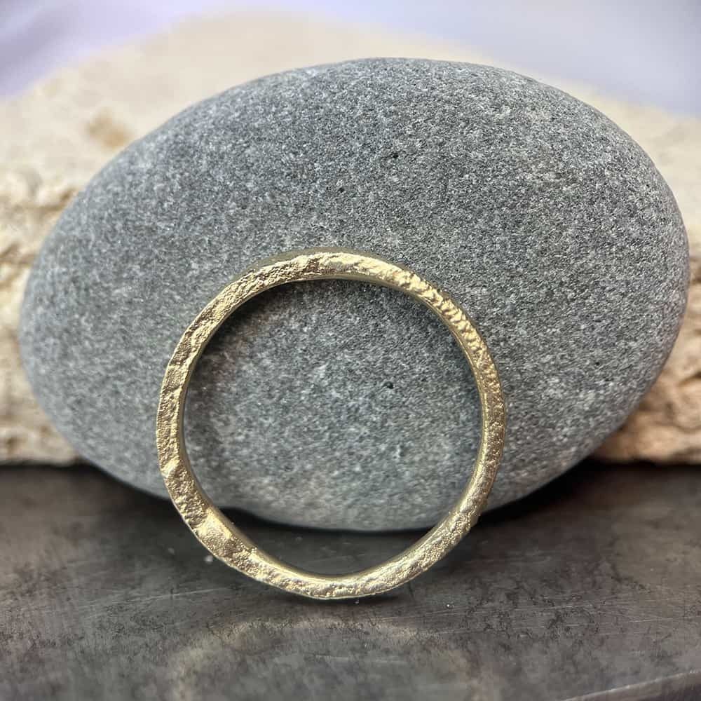 Gold Slim Molten Ring Sup03 Gold Slim Molten Ring Sup03
