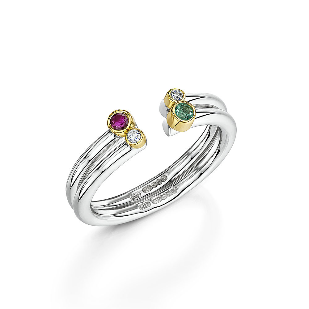 Lacuna Gemstone Stacking Rings