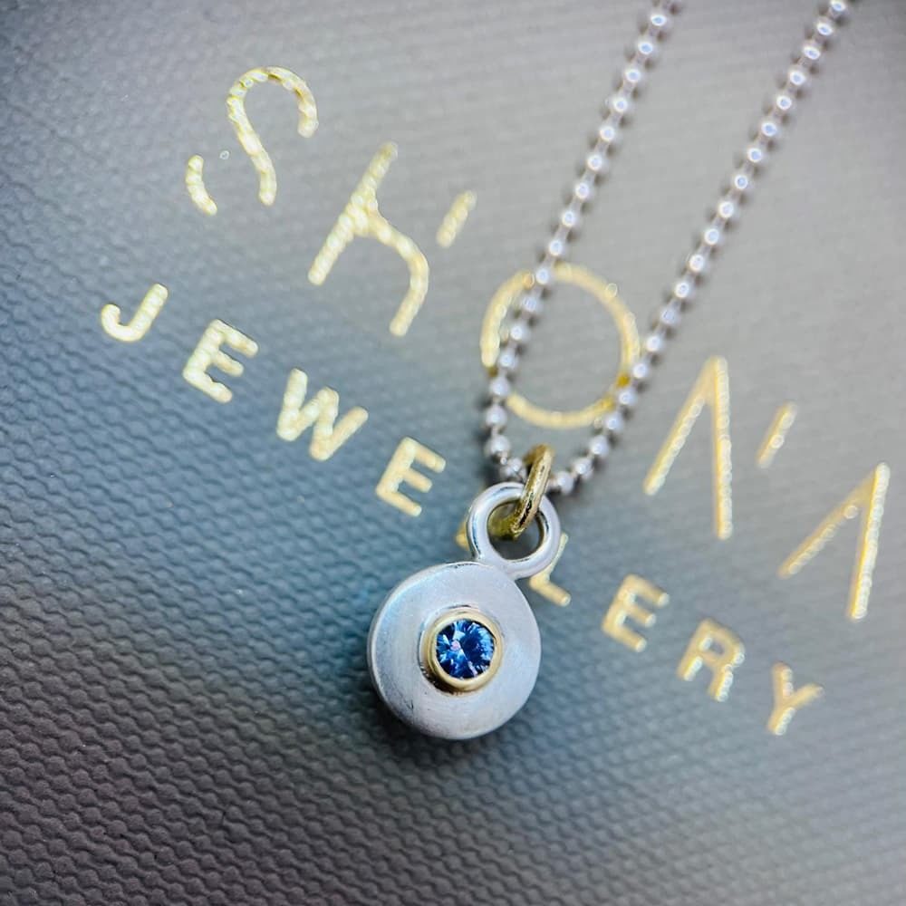 Luna Blue Sapphire Necklace Ex