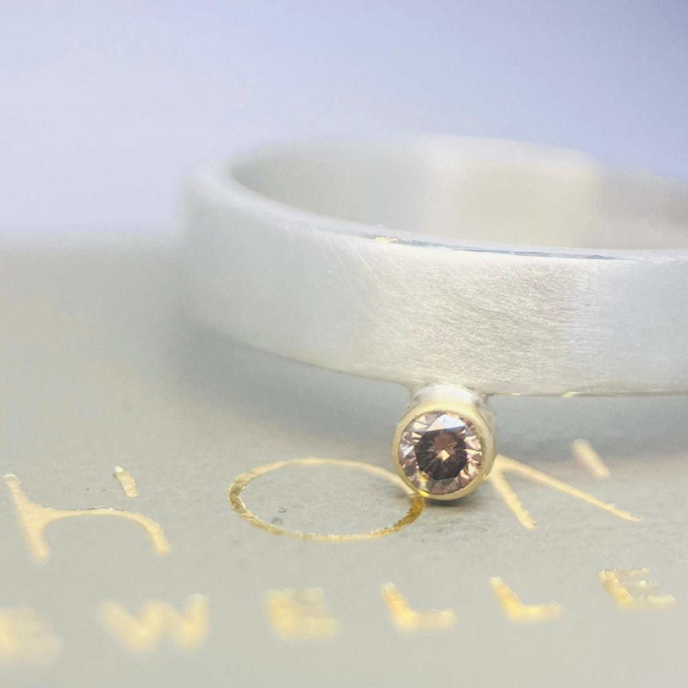 Offset Chocolate Diamond Ring