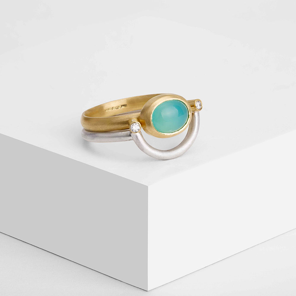 Opal Stacked Crescent