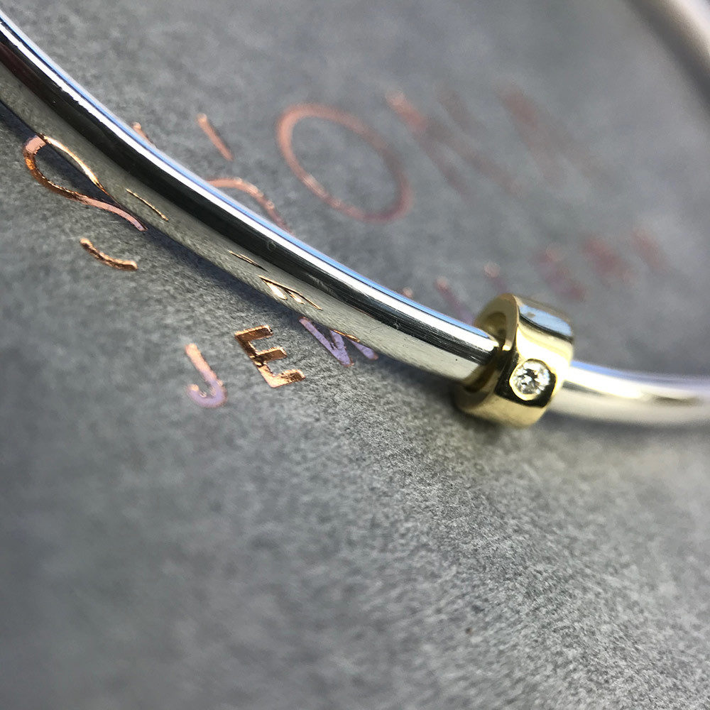 Oval Spinning Bangle Branded