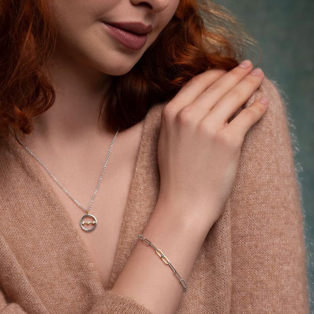 Paperclip Gold Double Set Link Model