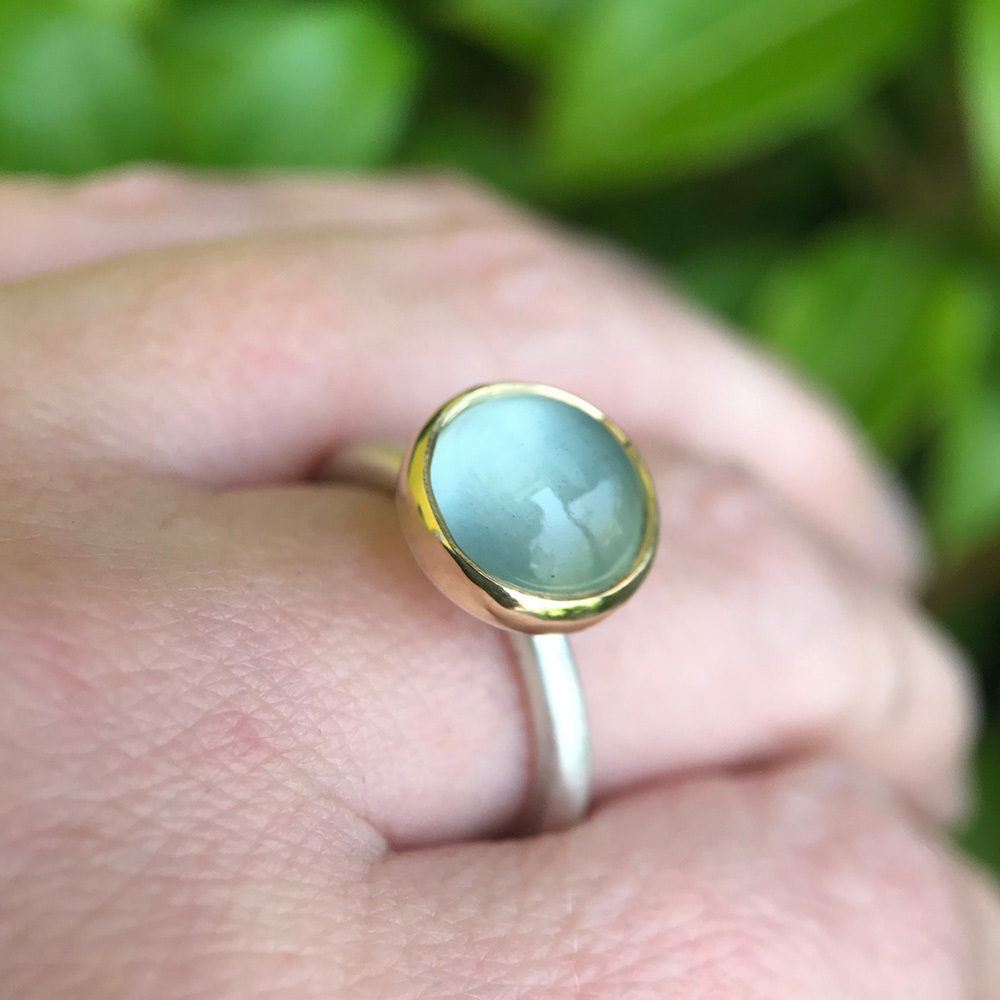 Round Aquamarine Ring Sup