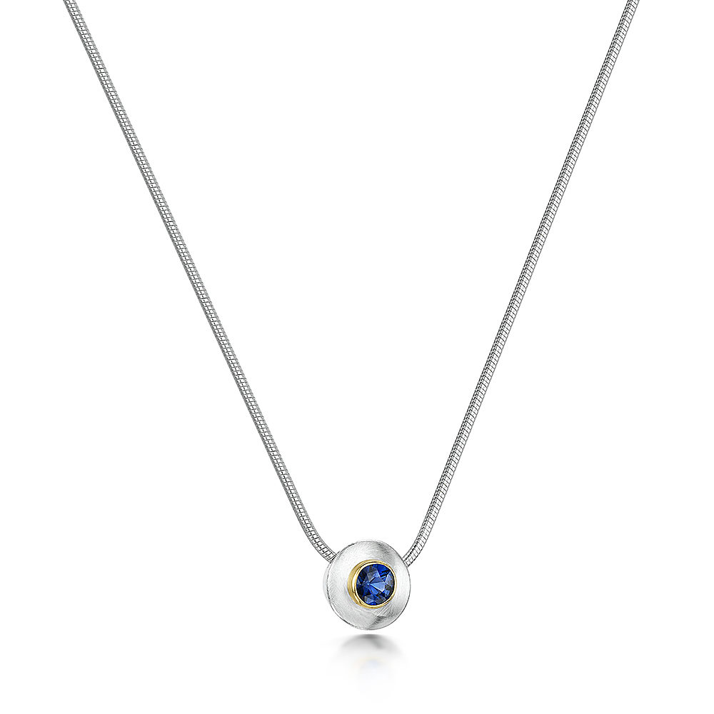 Sapphire Collet Necklace