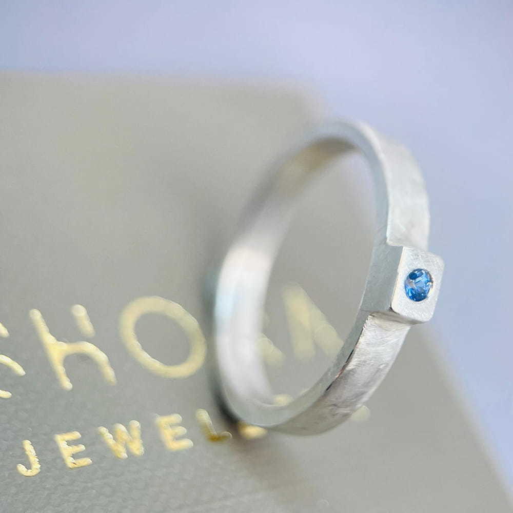 Sapphire Square Set Ring02