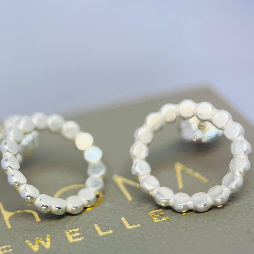 Silver Dotted Earrings