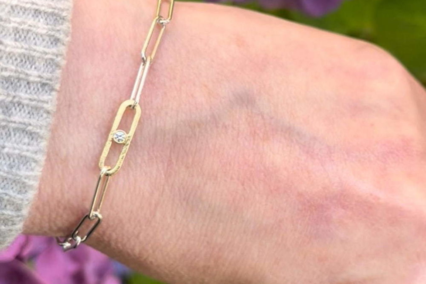 November 2025 - New Bracelet and Necklaces - My Paperclip Bracelet has a double stone setting which means the stone is always visible and I have new necklaces for Christmas.